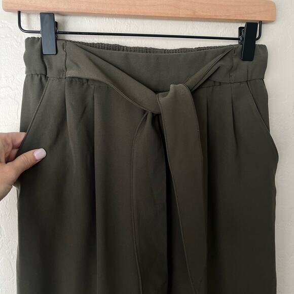 Lululemon noir wide leg belted pants Olive green 4 - Picture 7 of 10